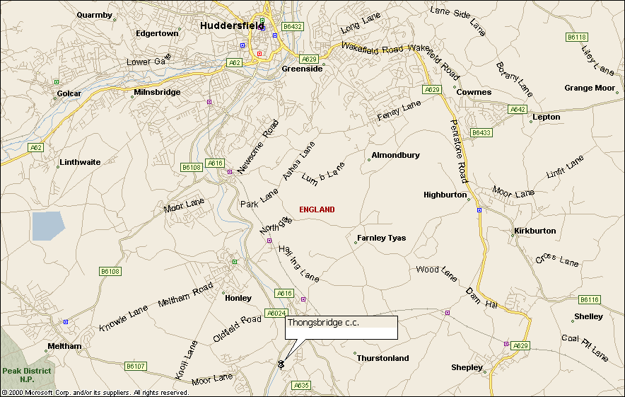 Map almondbury
